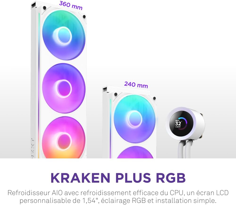 NZXT Kraken Elite 240 V2 RGB Blanc - image 3