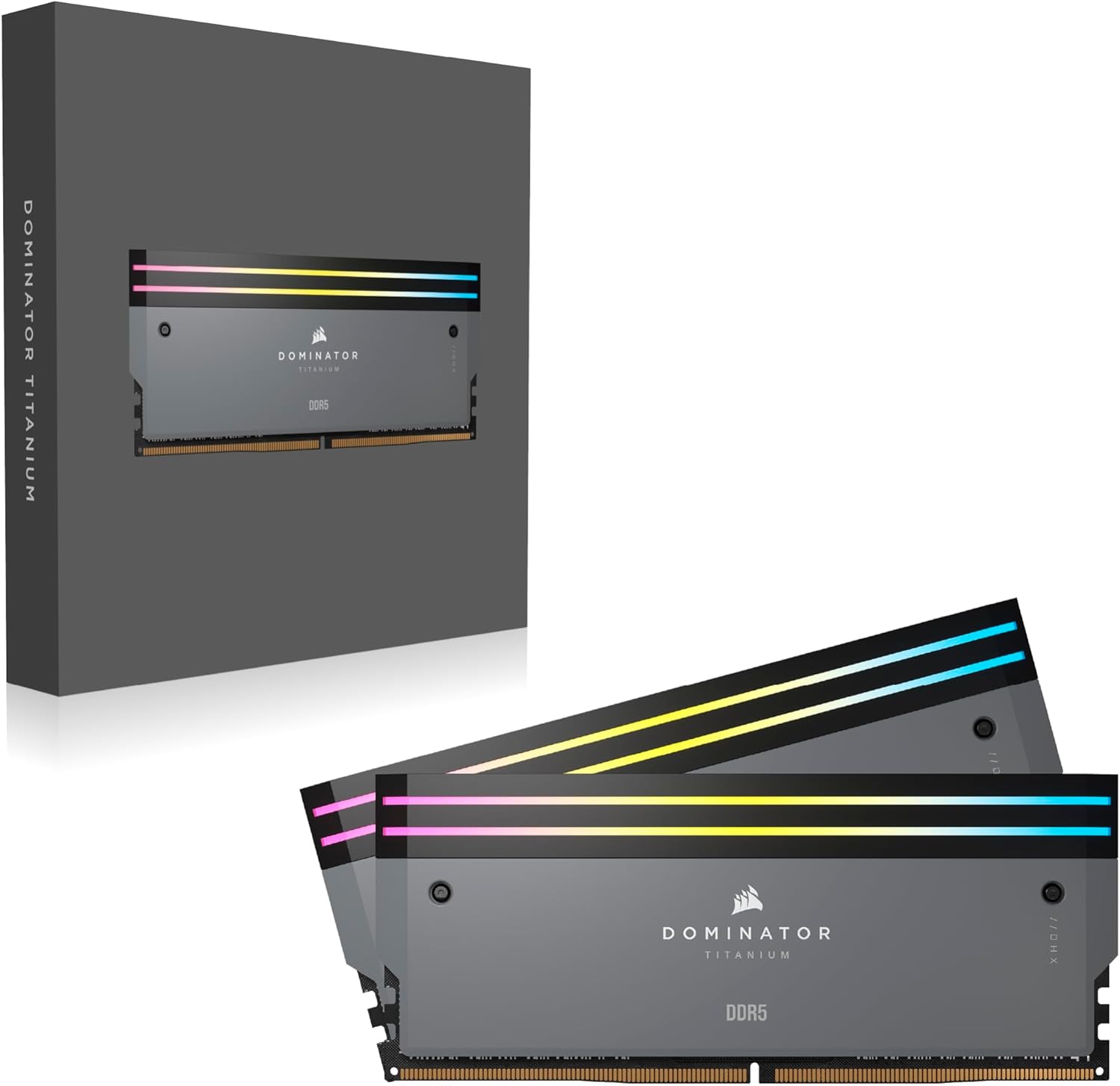 Corsair Dominator Titanium 64Go 2x32GB DDR5 6000 MHz C30 Gris - image 4