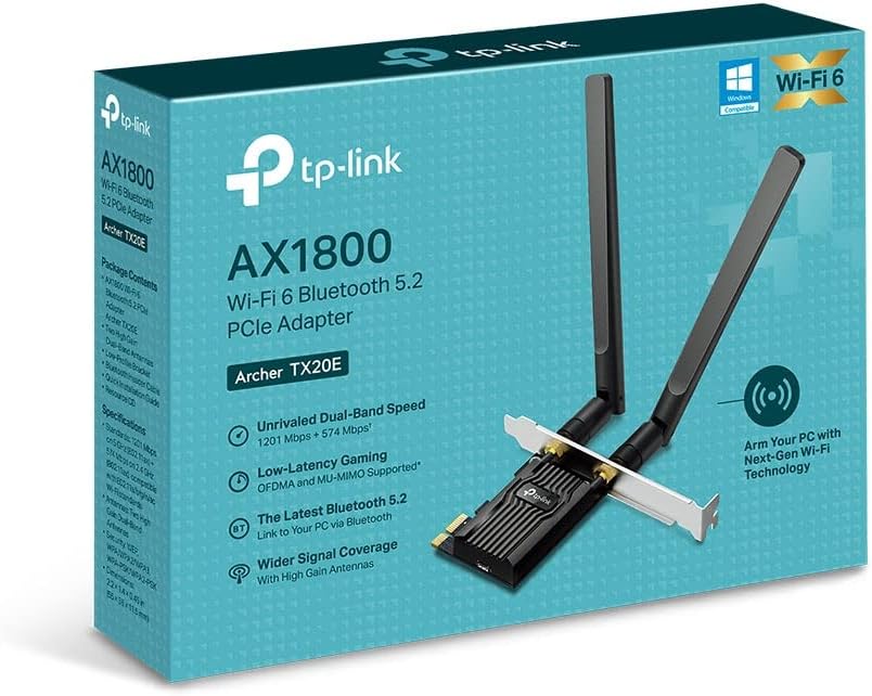 TP-Link Archer TX20E, AX1800 Wi-Fi 6 avec Bluetooth 5.2