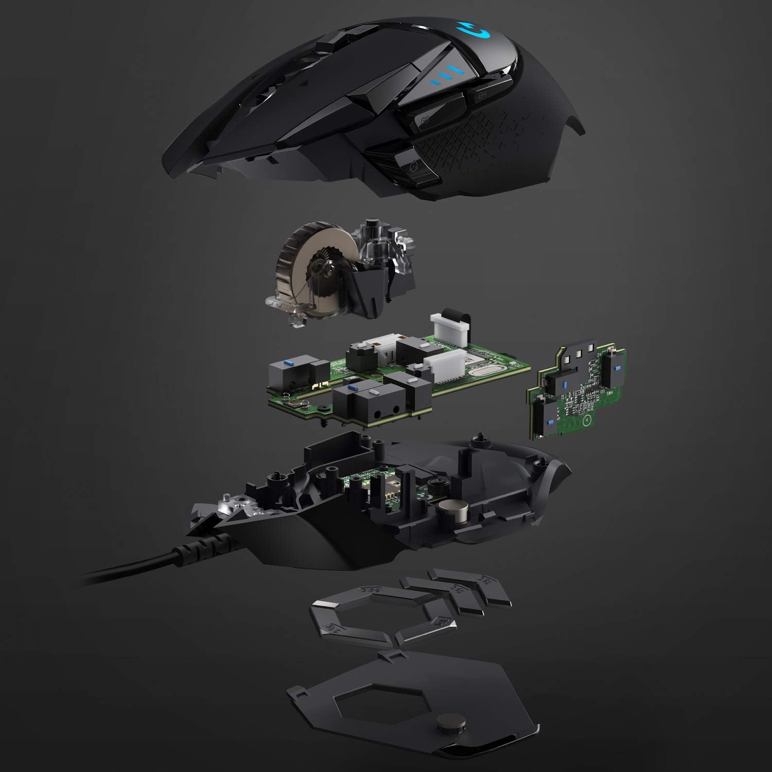 Logitech G502 HERO Gamer Poids Ajustable 11 Boutons Programmables - image 4