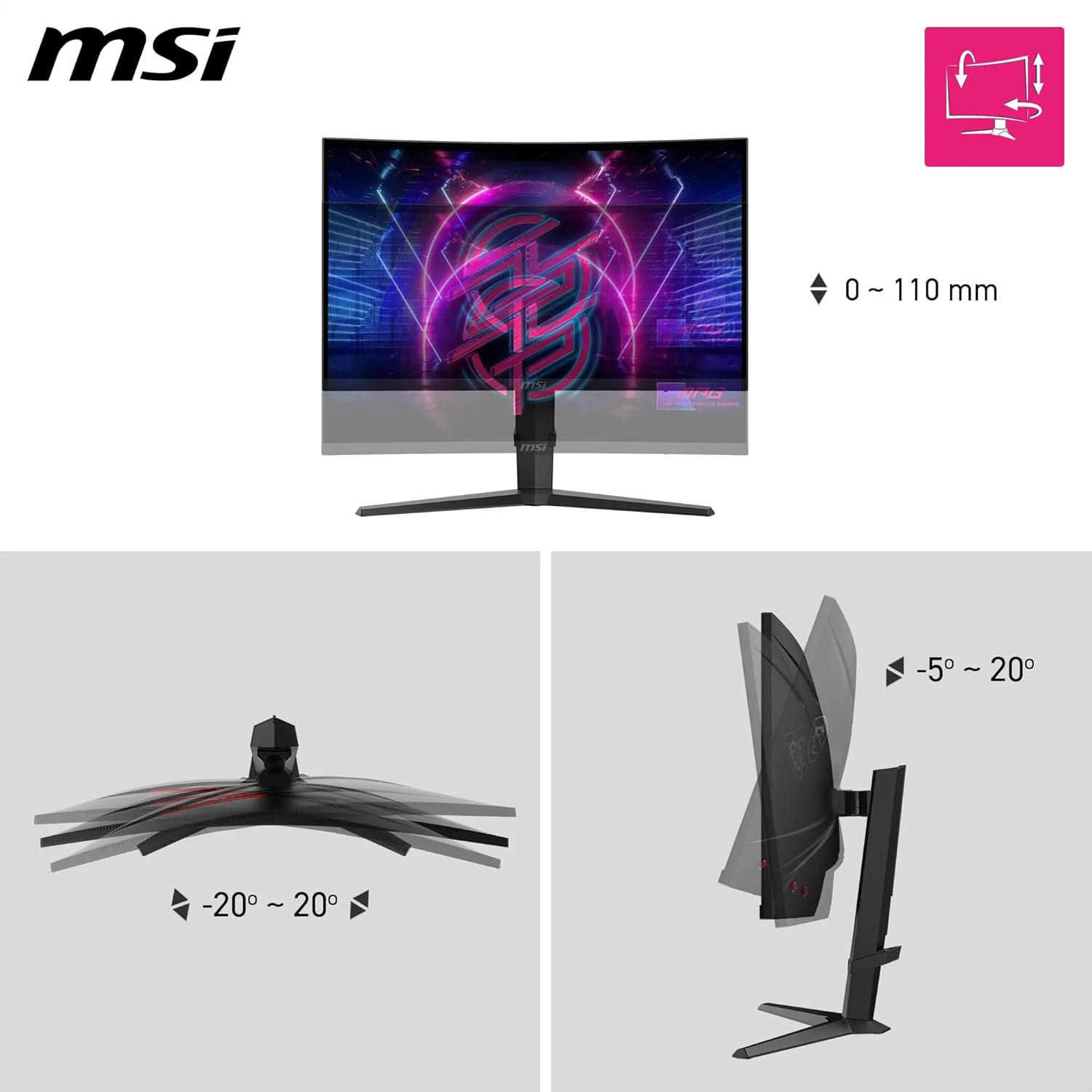 MSI MPG 275CQRXF 27" INCURVE 2560*1440 240Hz - image 2