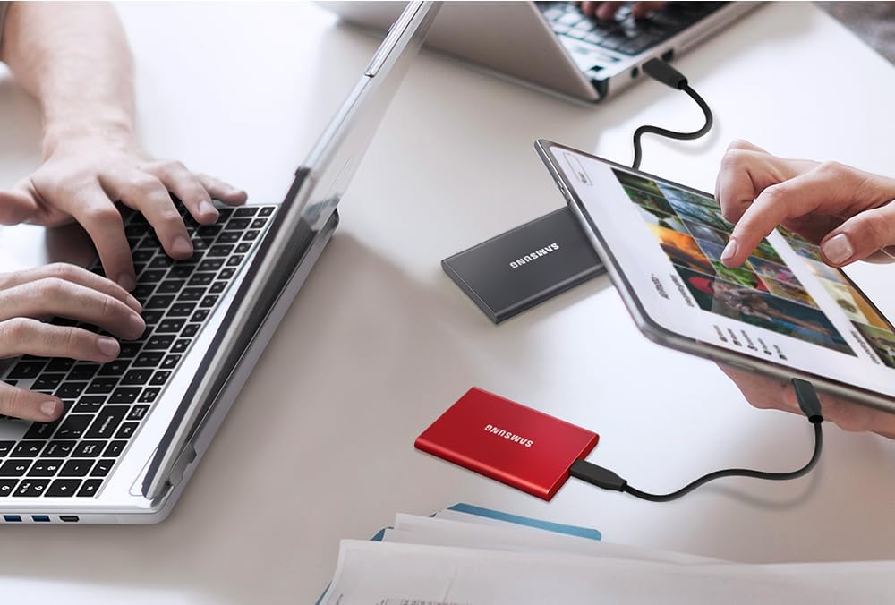 SAMSUNG T7 SSD 4T Externe Titane USB3.2 Gen2 - image 3