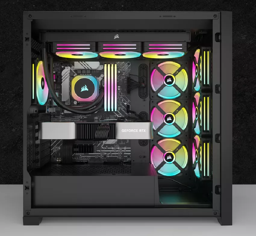 Corsair iCUE Link QX120 RGB Kit de démarrage pack de 3 - Noir - image 4