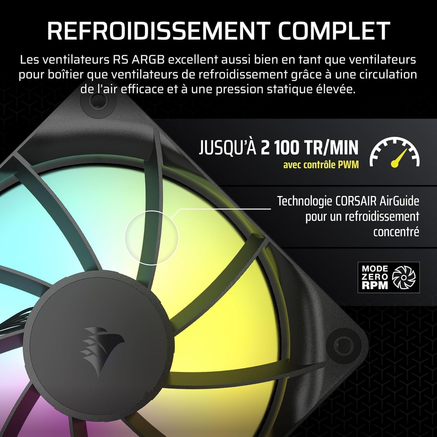 Corsair RS120 ARGB Pack de 3 - Noir - image 2