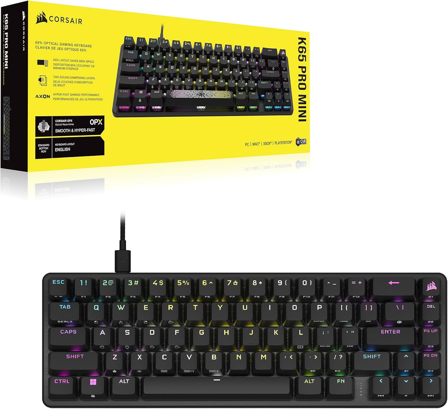 Corsair Gaming K65 Pro Mini - Noir - Switch Cherry MX Red