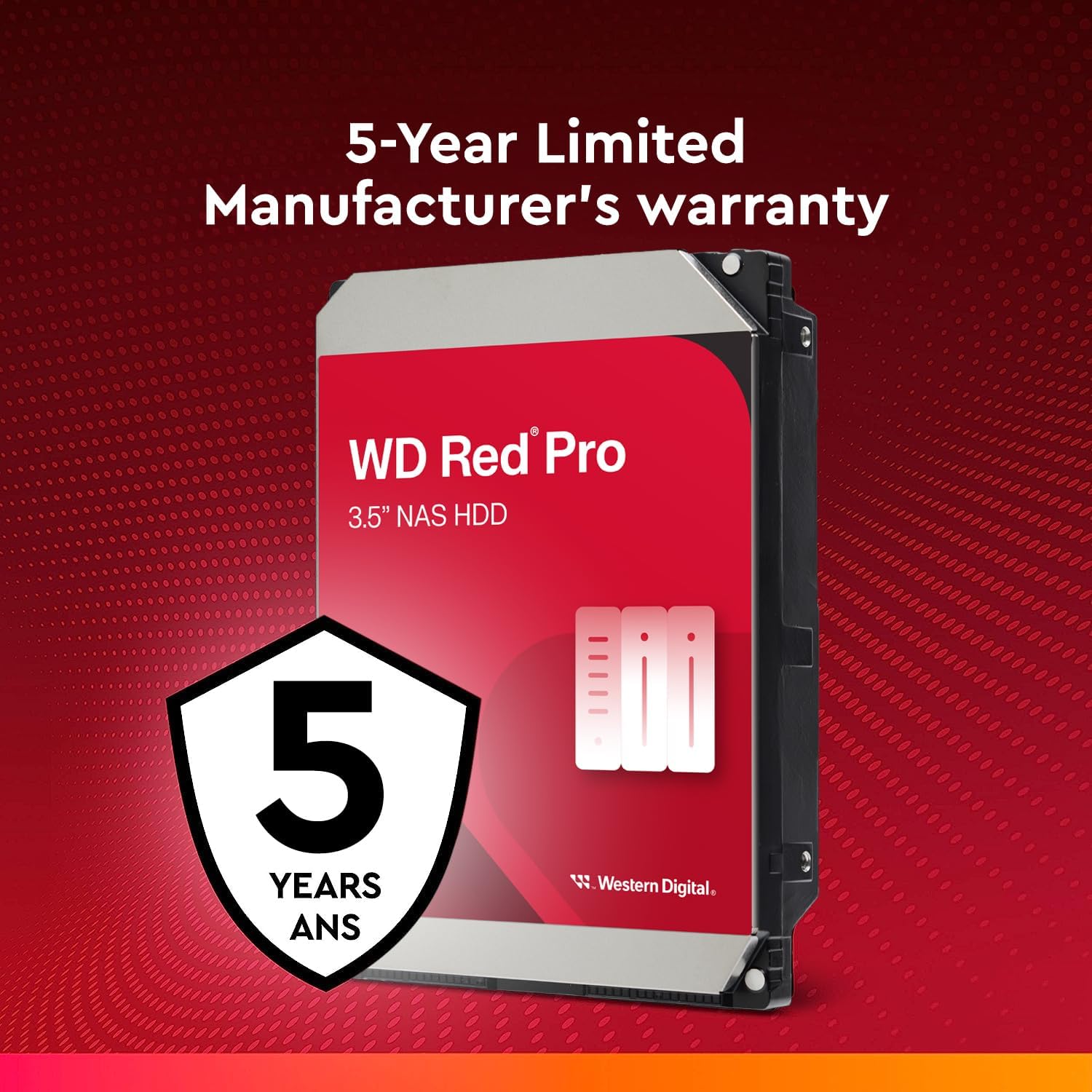 Western Digital Red Pro 8 To (WD8005FFBX) Disque dur Mécanique - image 4