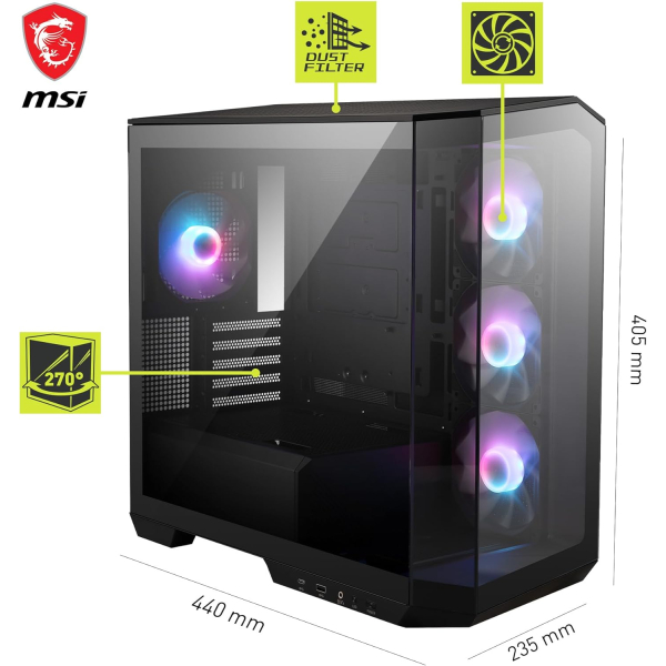 MSI MAG PANO M100R PZ  Noir  Micro-ATX - image 2