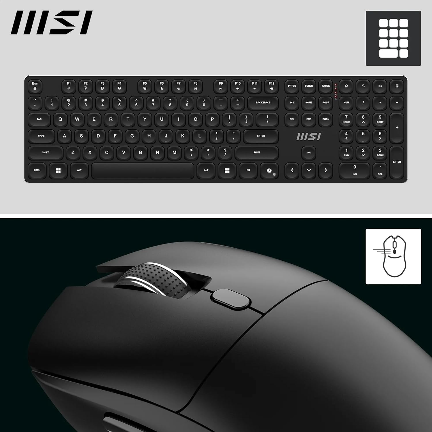 Kit MSI Forge K210 W Combo sans fil bureautique FR - image 3