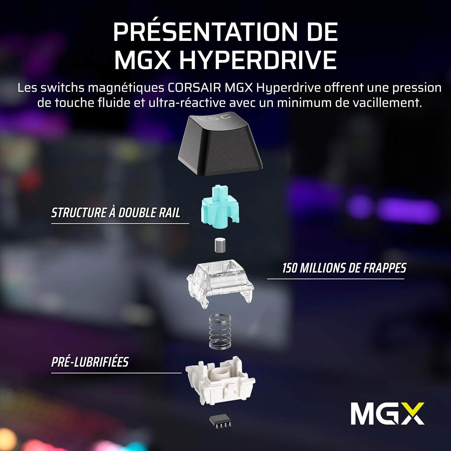 CORSAIR K70 PRO TKL RGB - Filaire Magnétique - image 3