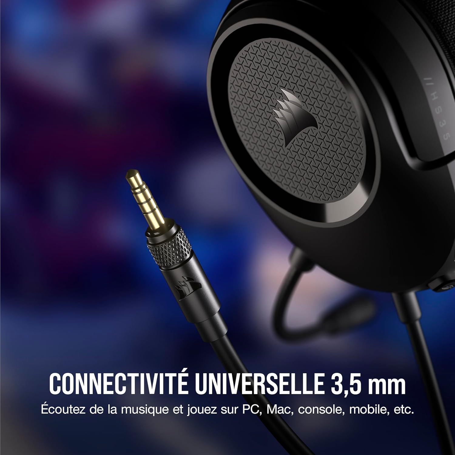 Corsair gaming HS35 v2 Multi-plateforme — Bleu - image 2