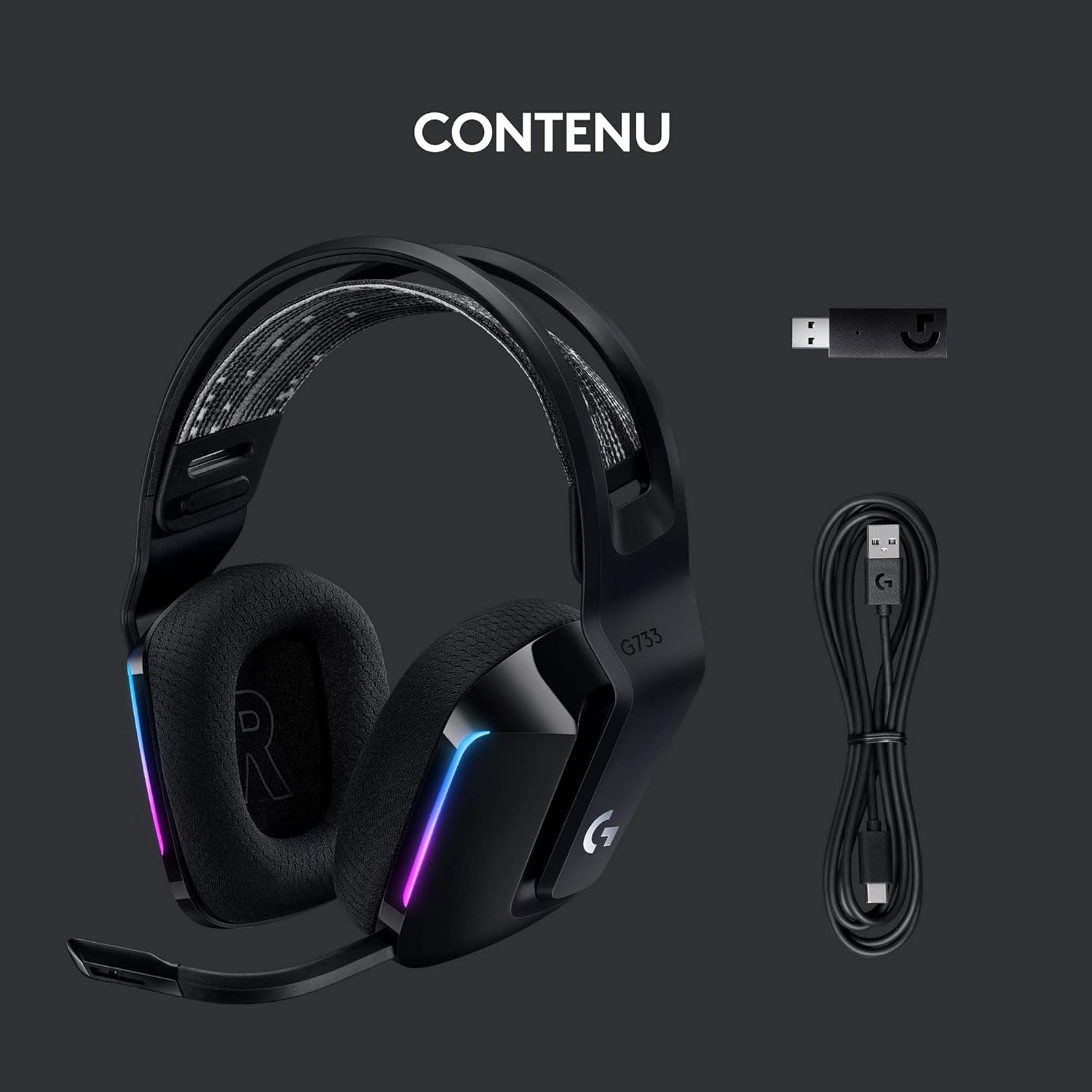 Logitech G G733 LIGHTSPEED Sans Fil Noir - image 4