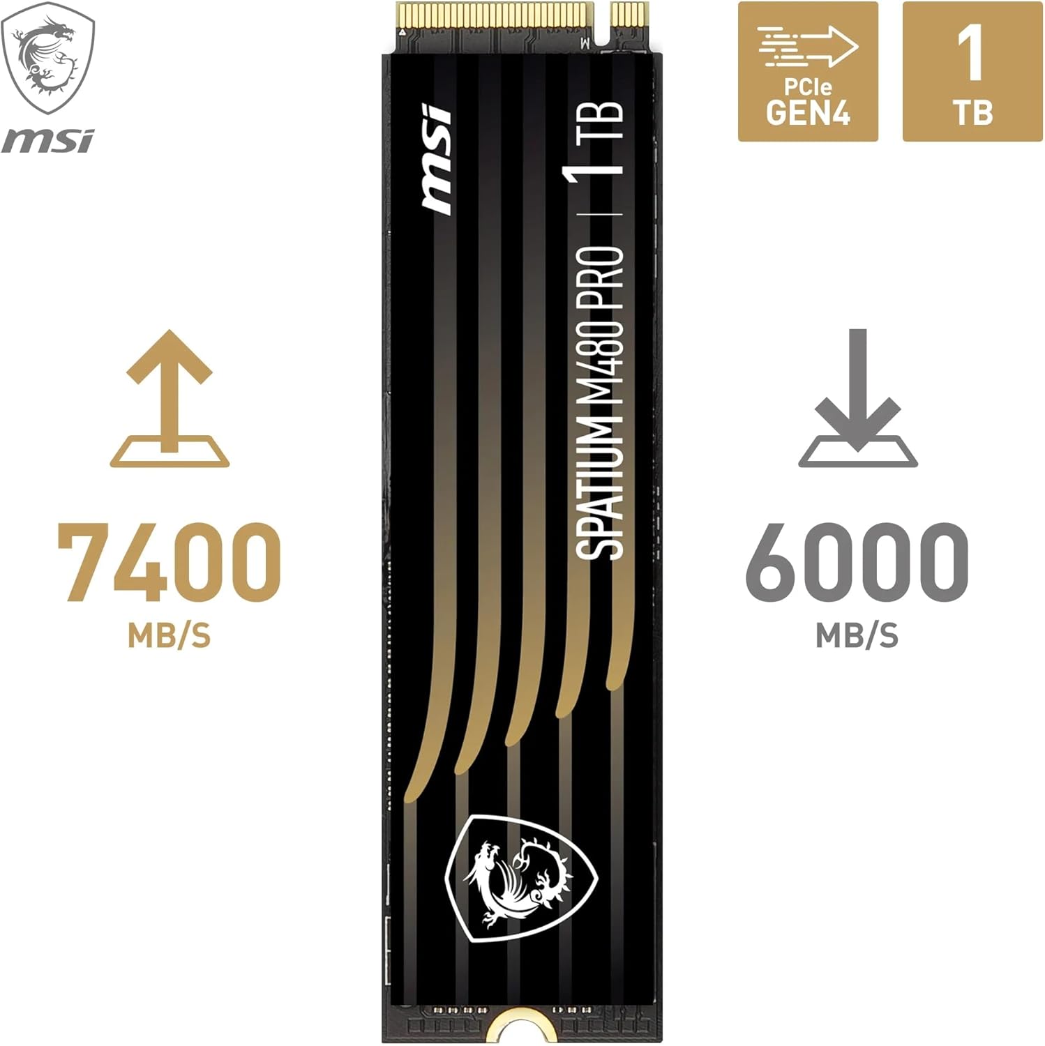 MSI SPATIUM M480 PRO PCIe 4.0 NVMe M.2 1TB - image 2