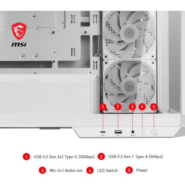 MSI MAG PANO M100R PZ White Micro-ATX - image 3