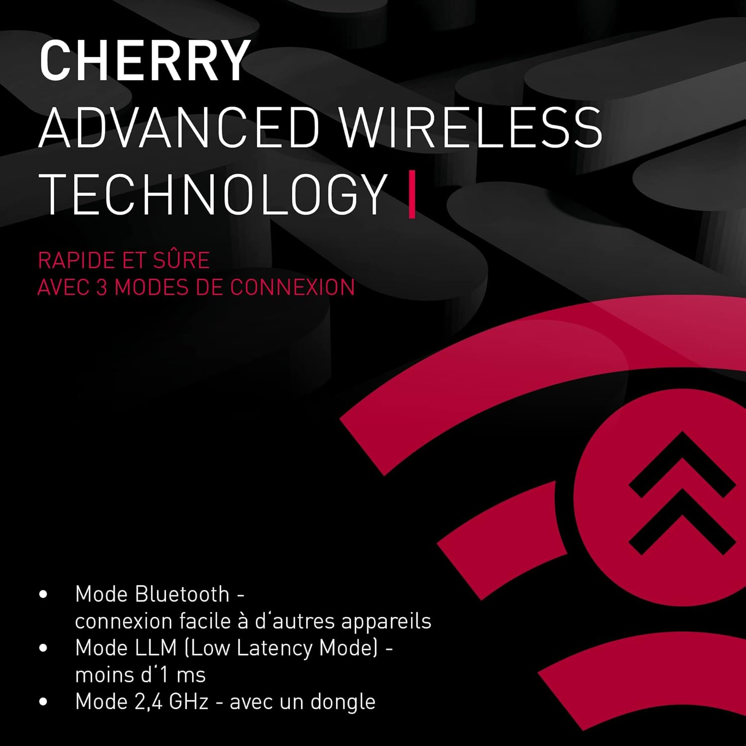 CHERRY MX-LP 2.1 Compact Wireless sans fil Noir (MX Low Profile Speed) - image 3