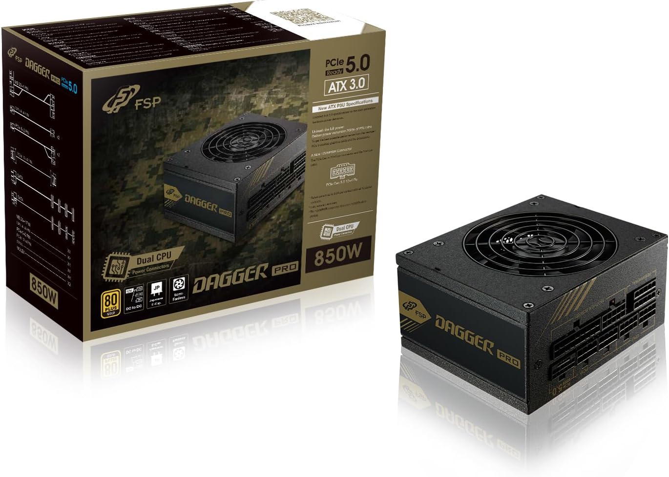 FSP DAGGER PRO ATX3.0(PCIe5.0) 850W 80+ Gold SFX