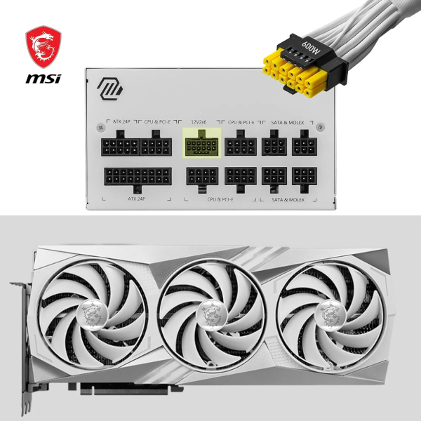 MSI MAG A850GL PCIE5 White 80 Plus Gold - Blanc - image 3