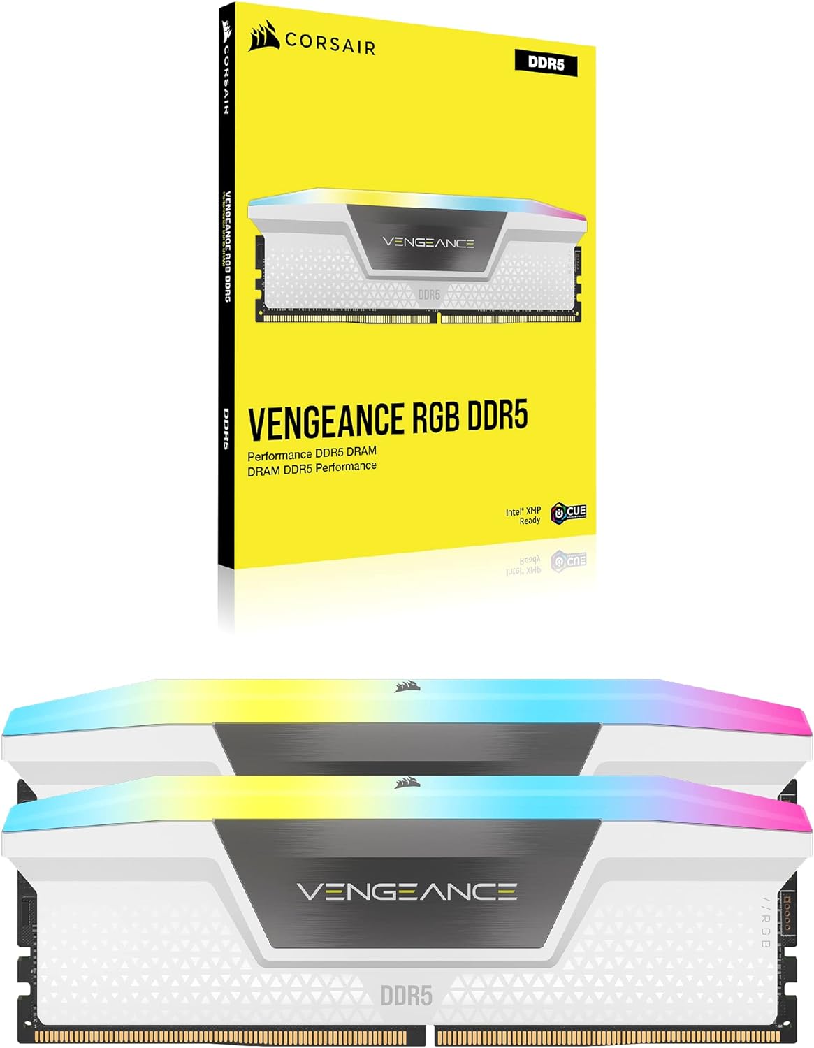 Corsair Vengeance RGB 32 Go 2 x 16 Go DDR5 5200 MHz - Blanc - image 4