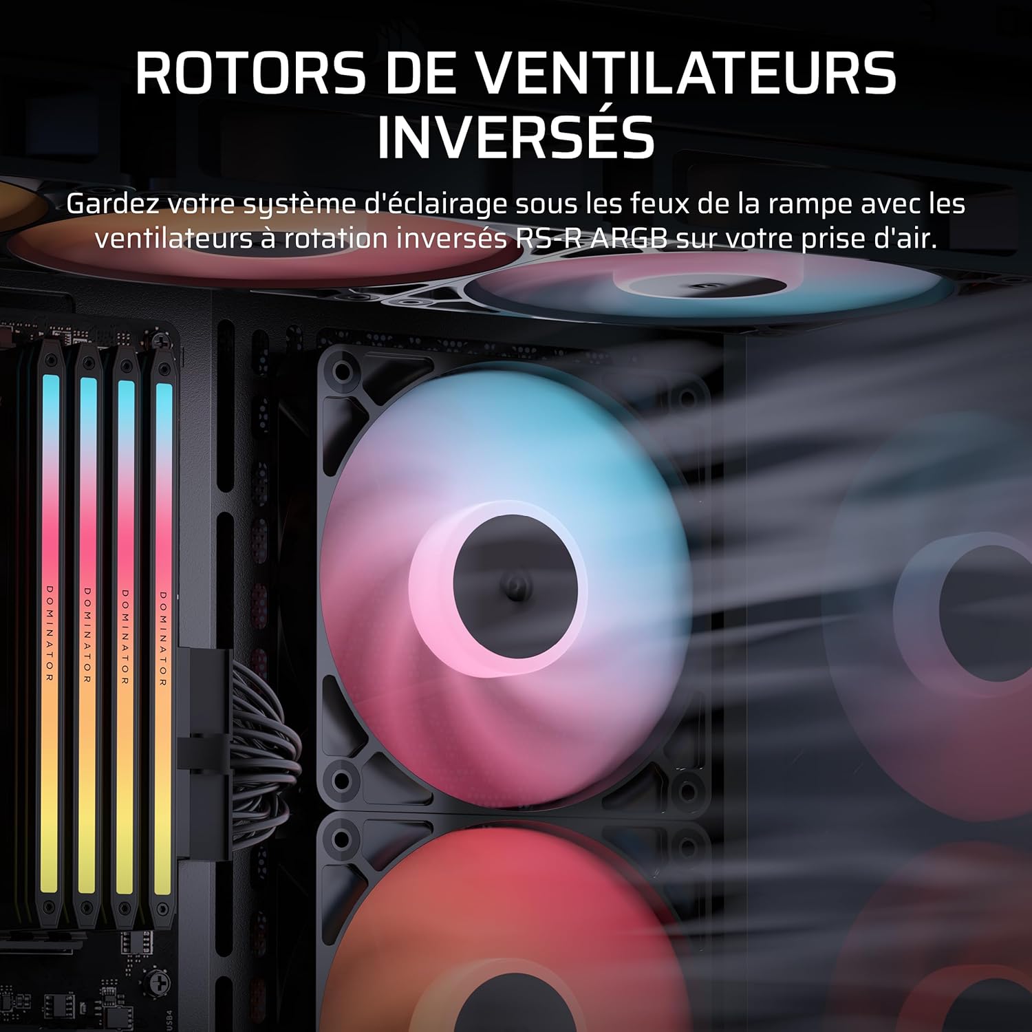 Corsair RS120-R ARGB Pack de 3 - Noir - image 2