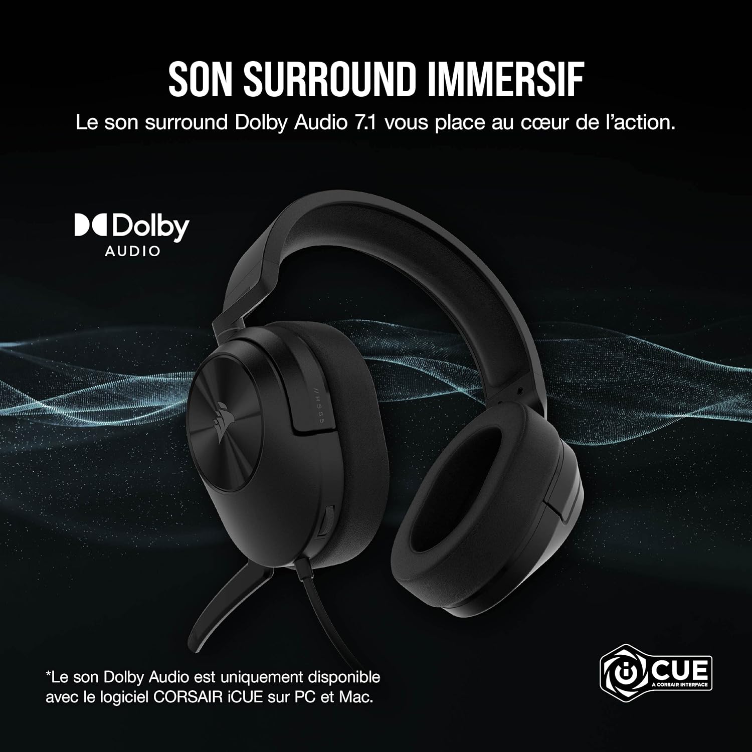 Corsair HS55 Surround Filaire - Carbone - image 3