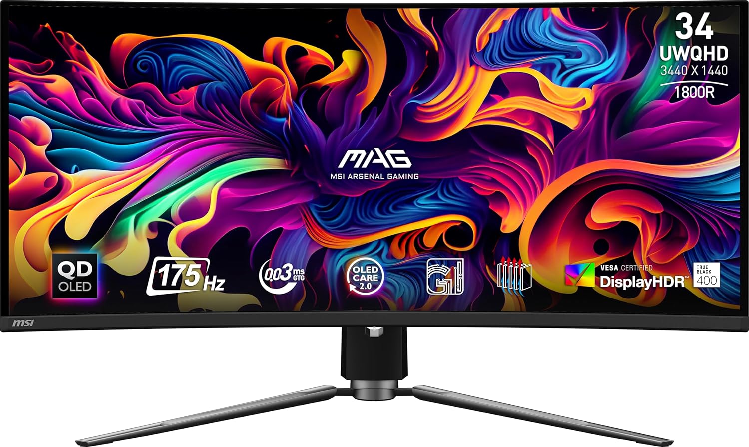 MSI MAG 341CQP QD-OLED 34" UWQHD 175 Hz/0,03 ms UltraWide