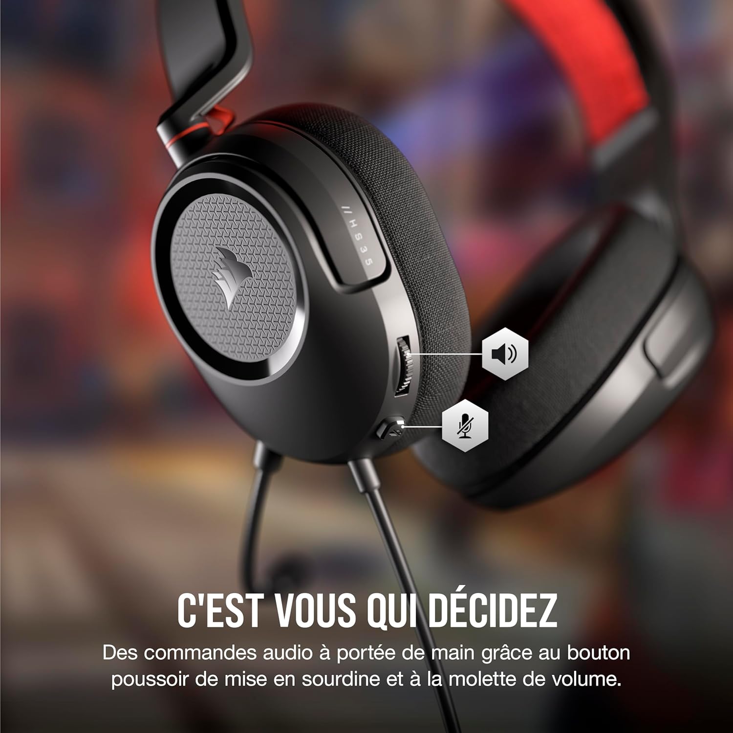 Corsair gaming HS35 v2 Multi-plateforme — Bleu - image 4