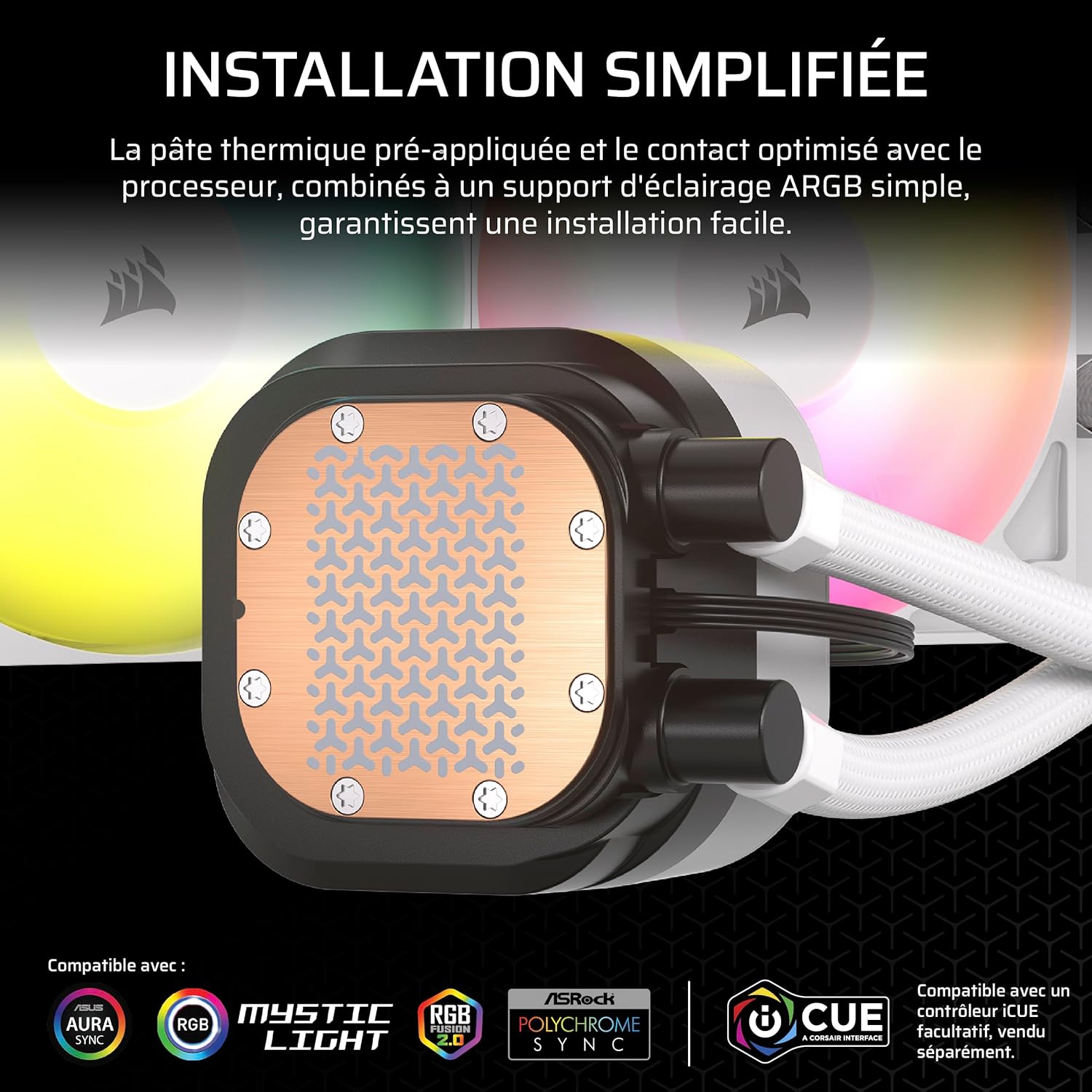 Corsair NAUTILUS 360 RS ARGB – Blanc - image 3