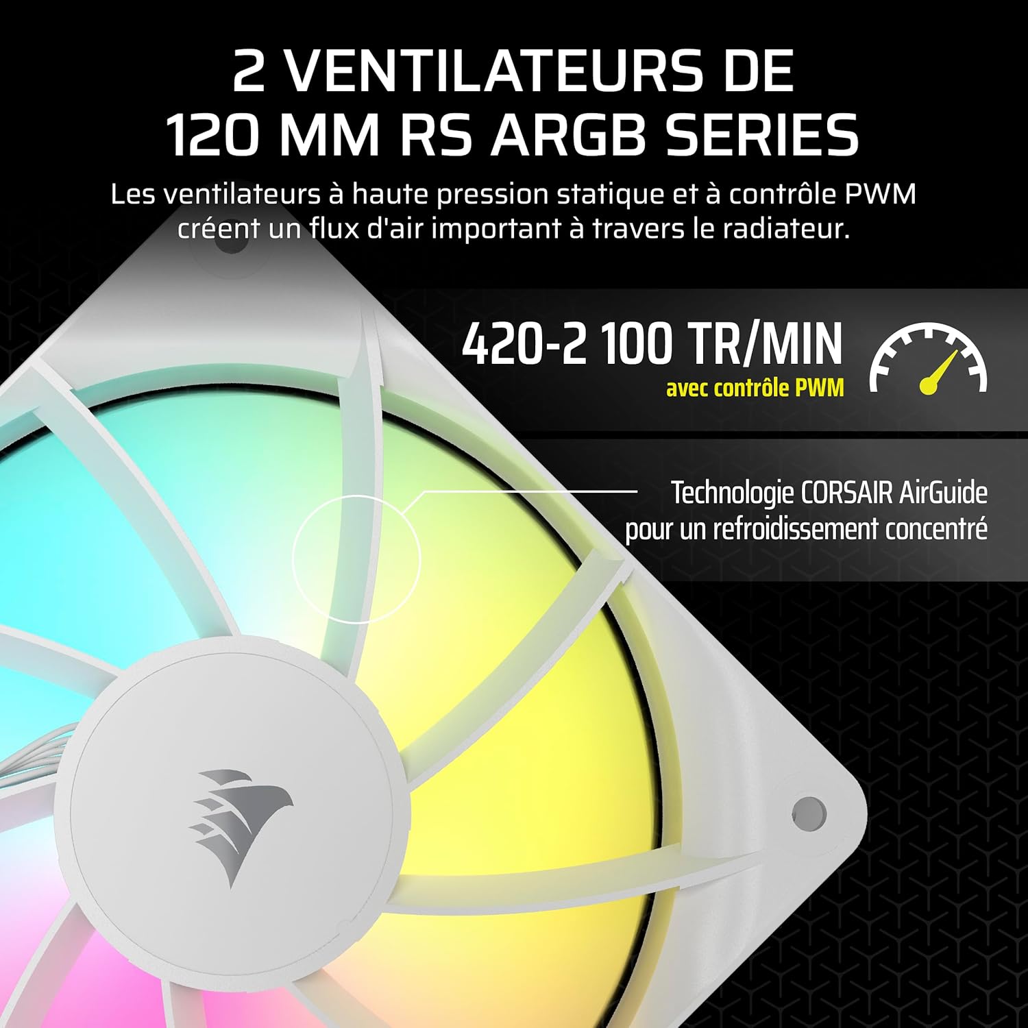 Corsair NAUTILUS 240 RS ARGB Liquid Blanc - image 3