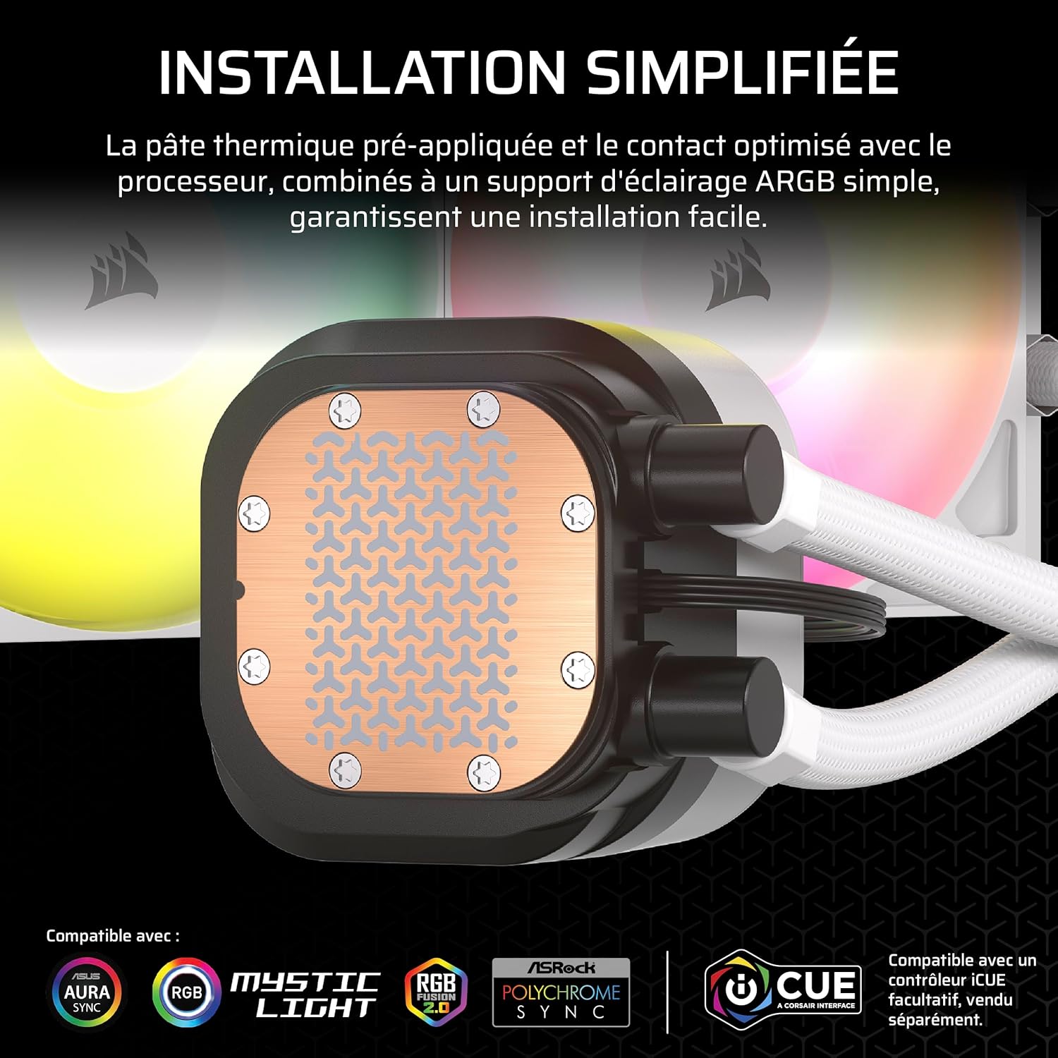 Corsair NAUTILUS 240 RS ARGB Liquid Blanc - image 2