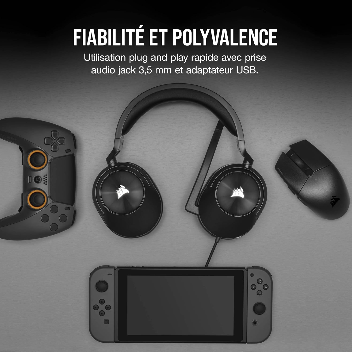 Corsair HS55 Surround Filaire - Carbone - image 2