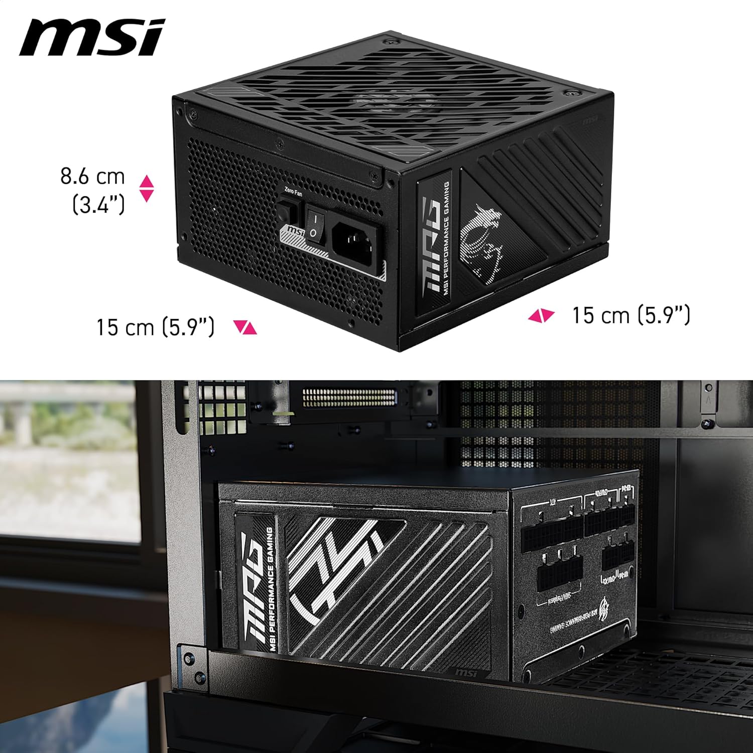 MSI MAG A1000GS PCIE5 1000W GOLD - image 3