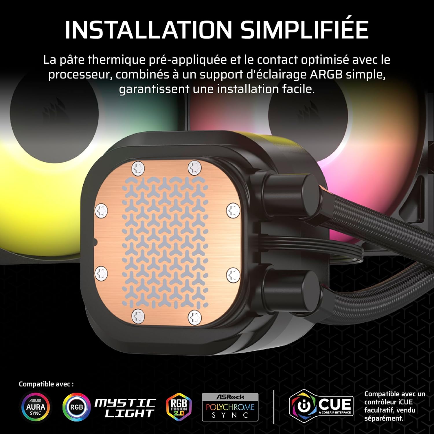 Corsair NAUTILUS 360 RS ARGB - Noir - image 3