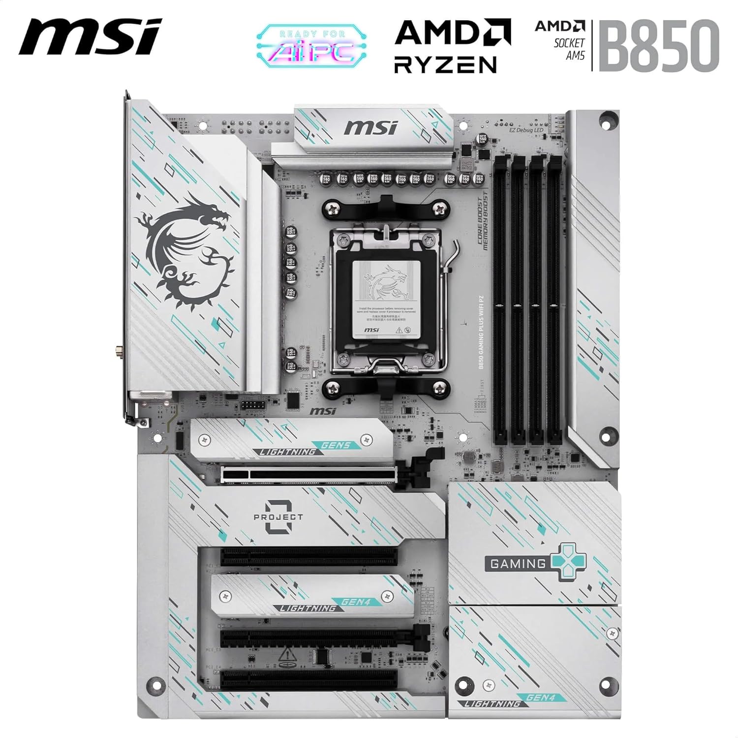 MSI B850 GAMING PLUS WIFI PZ - image 2