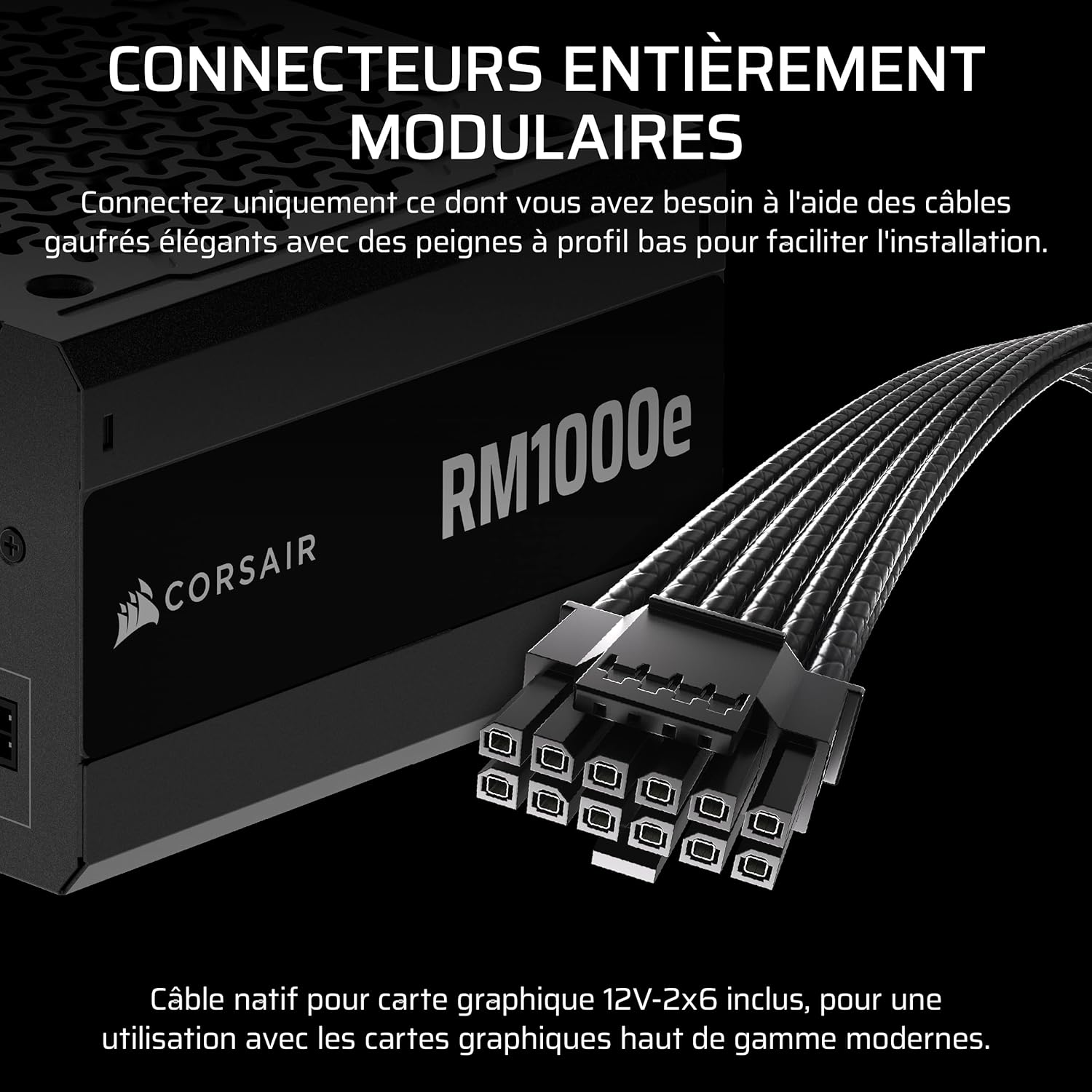 CORSAIR RM1000e ATX Fully Modular Cybenetics Gold 1000W - image 3