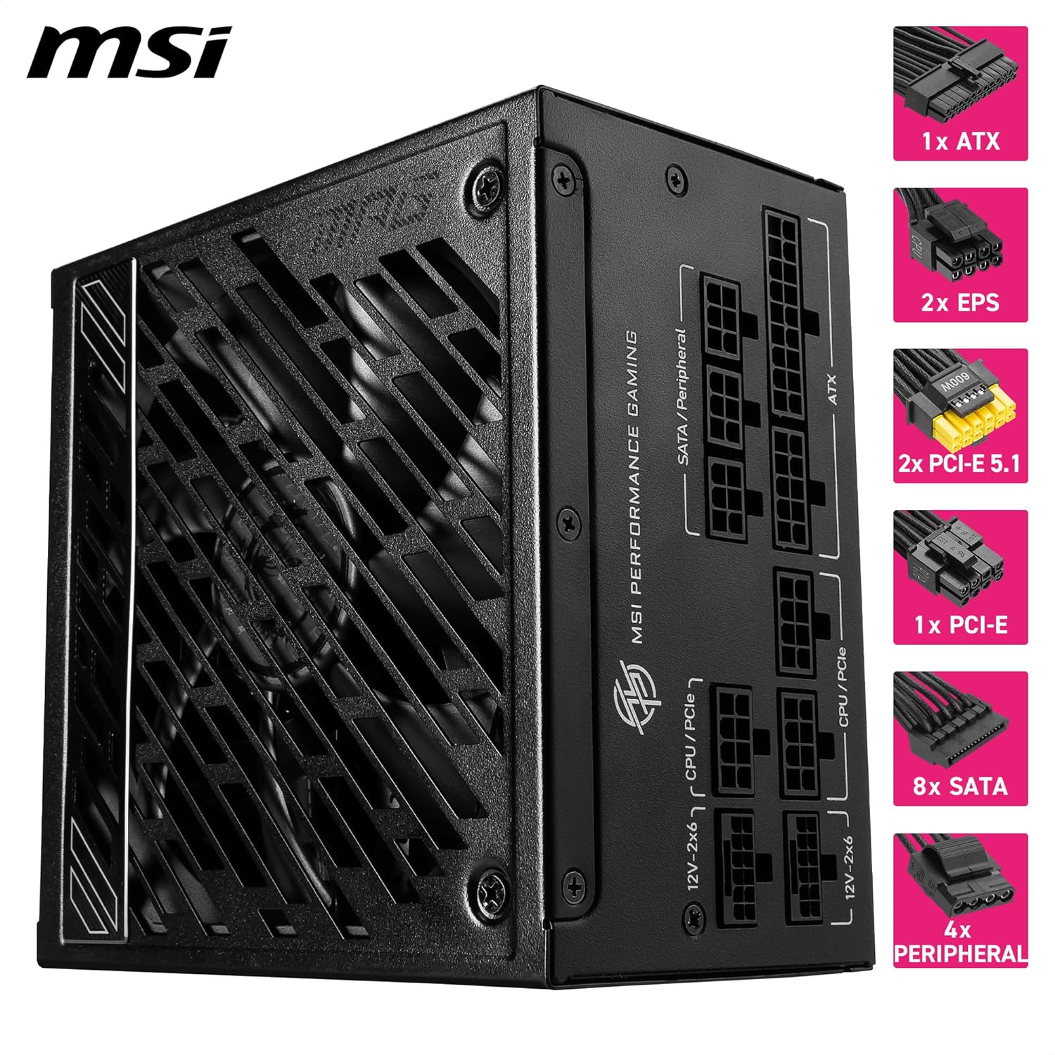 MSI MAG A1000GS PCIE5 1000W GOLD - image 2