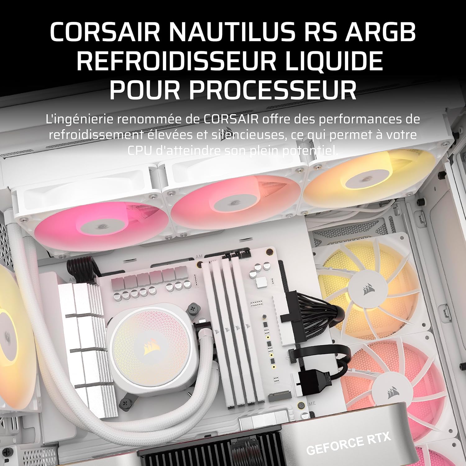 Corsair NAUTILUS 360 RS ARGB – Blanc - image 2
