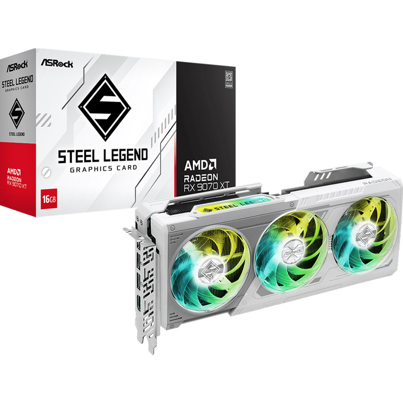 ASRock AMD Radeon RX 9070 XT STEEL LEGEND 16 Go OC - image 1