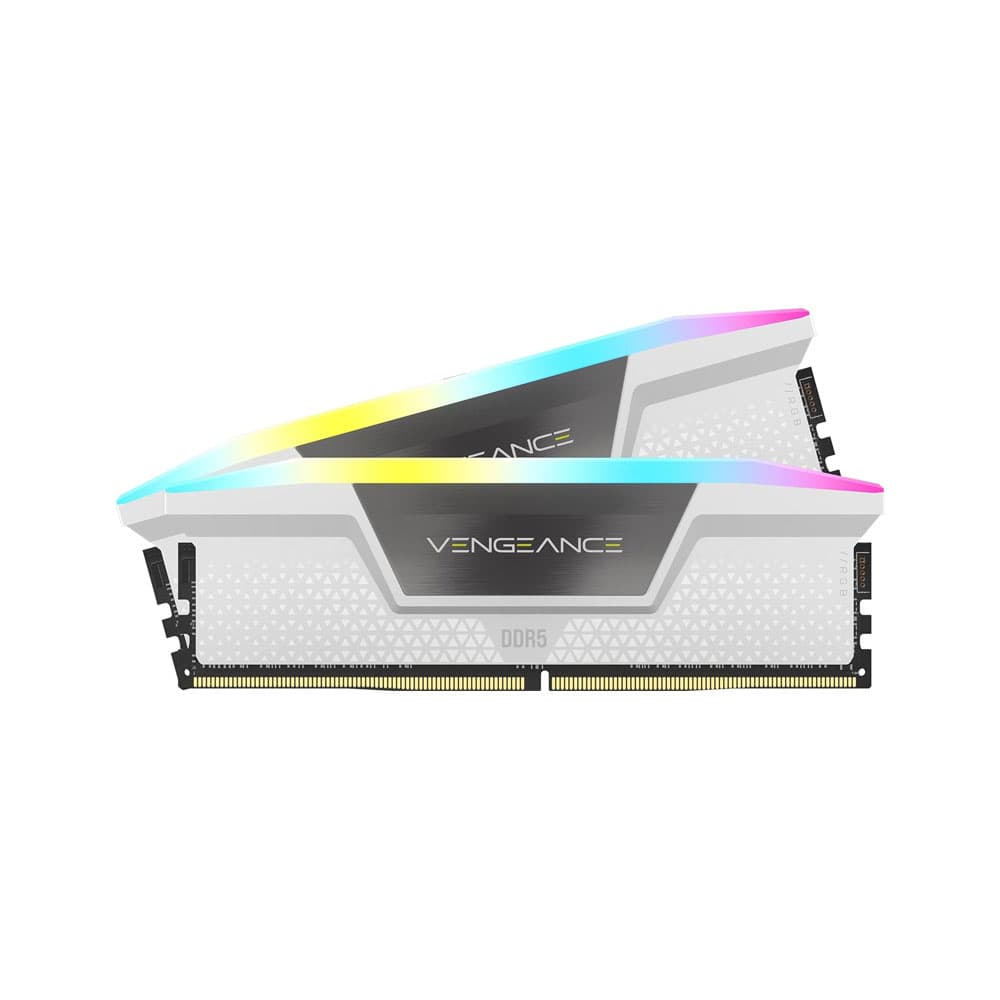 Corsair Vengeance RGB 32 Go 2 x 16 Go DDR5 6000 MHz - Blanc - image 1