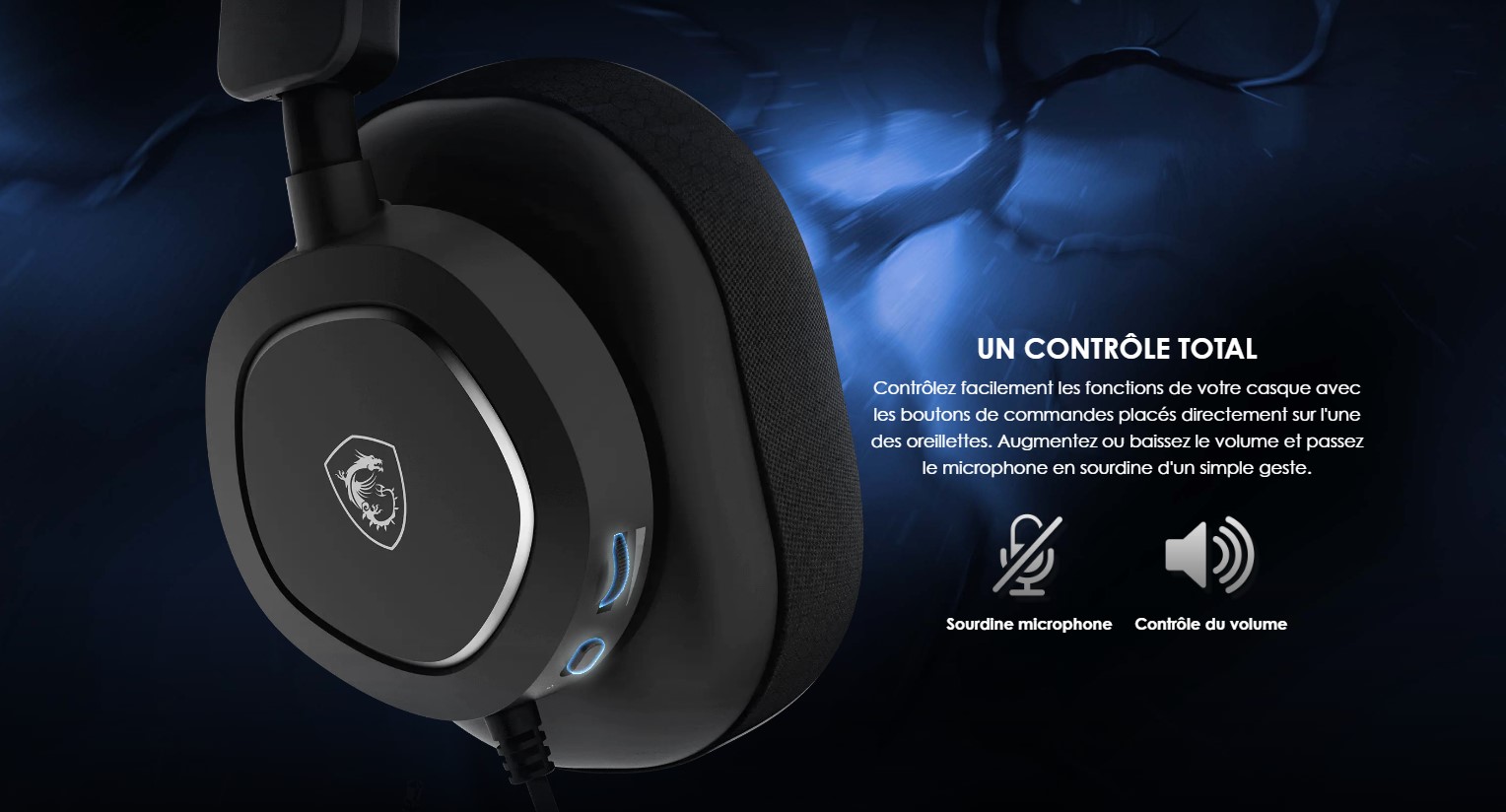 MSI Maestro 300 Casque Avec fil Arceau Jouer USB Type-C / USB Type-A Noir - image 2