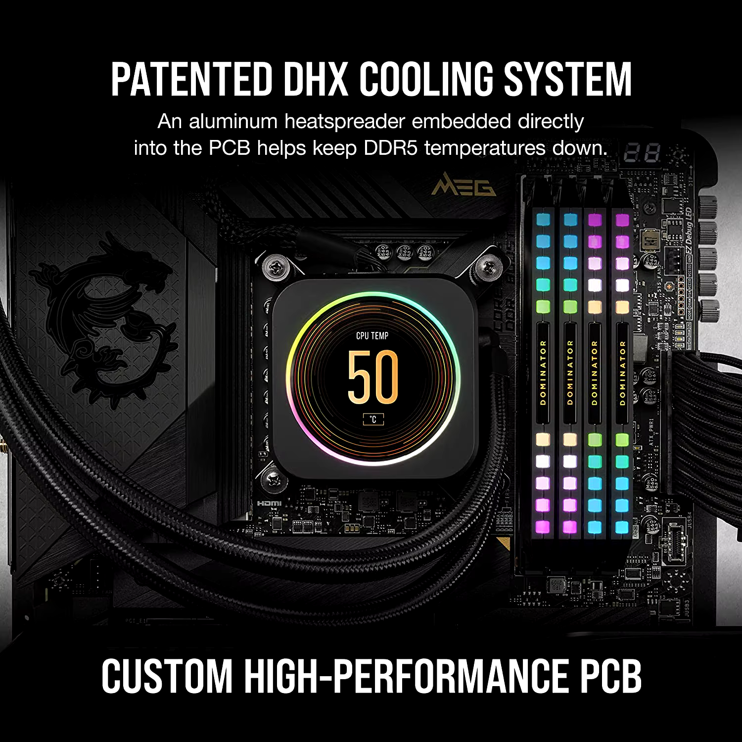 Corsair Dominator Platinum RGB DDR5 32Go (2x16Go) 6200MHz  - image 3
