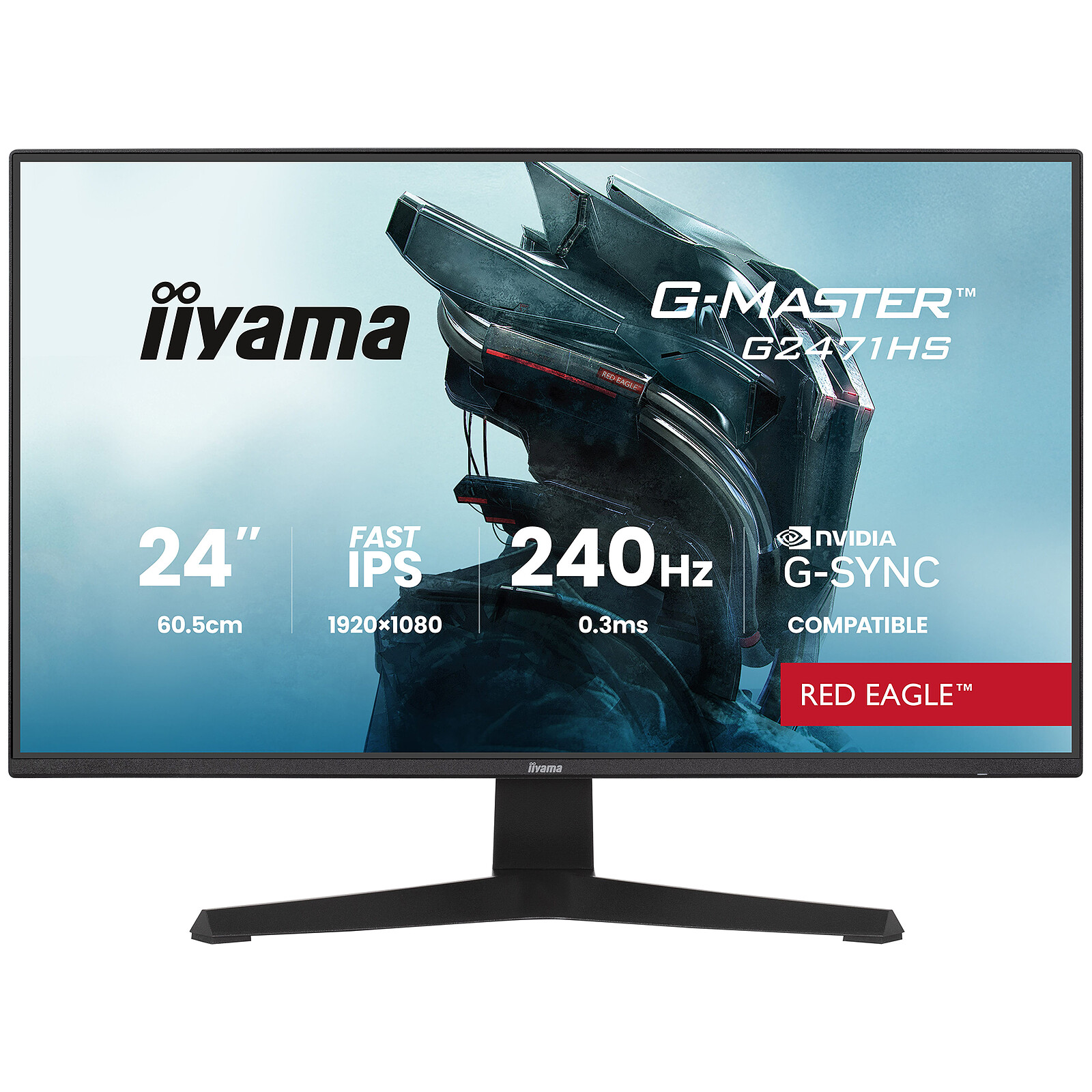 IIYAMA G2471HS-B1 Plat 24" IPS Full HD Noir 240Hz