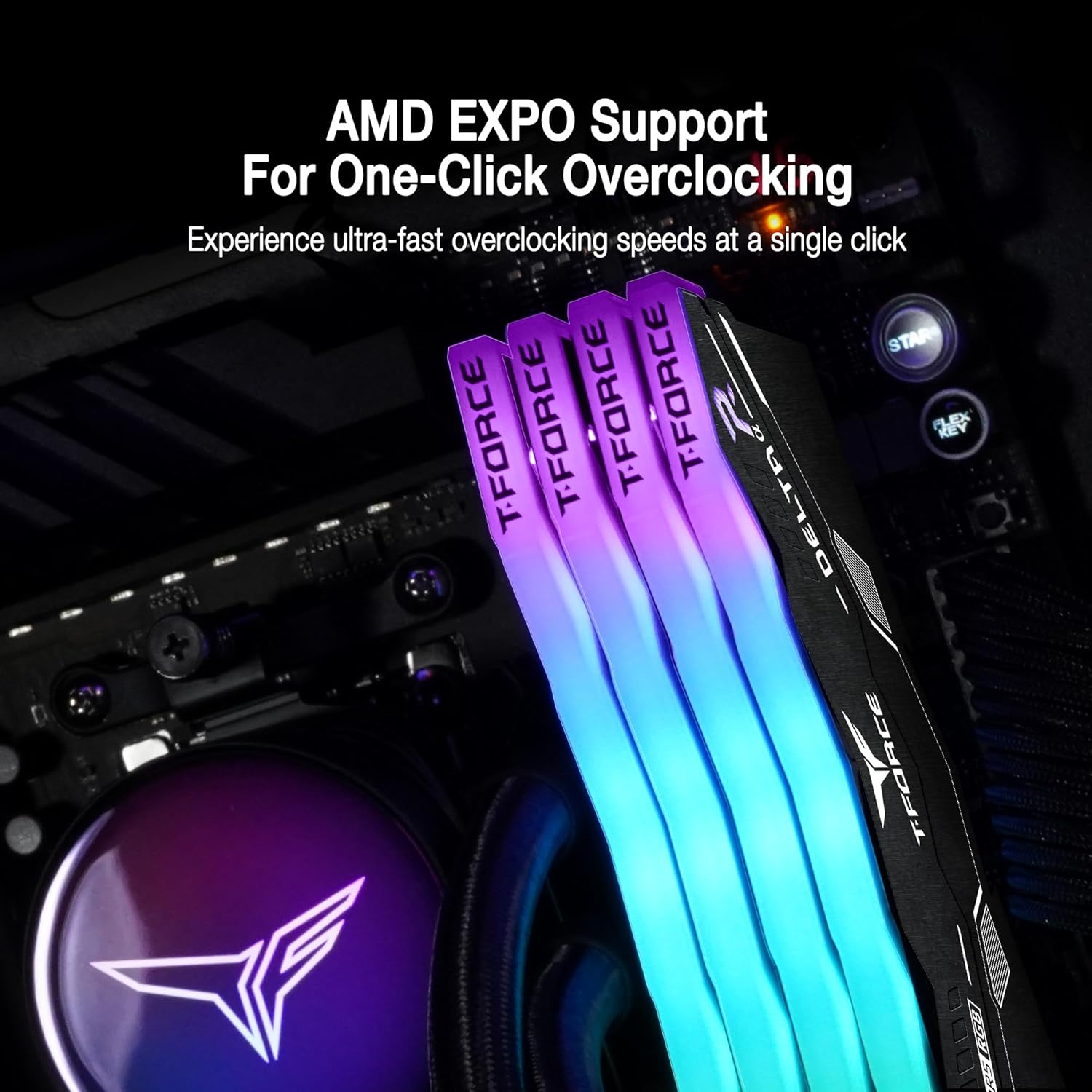 Team Group T-Force Delta RGB 2x32GB DDR5 6000MHz - Noir - image 2