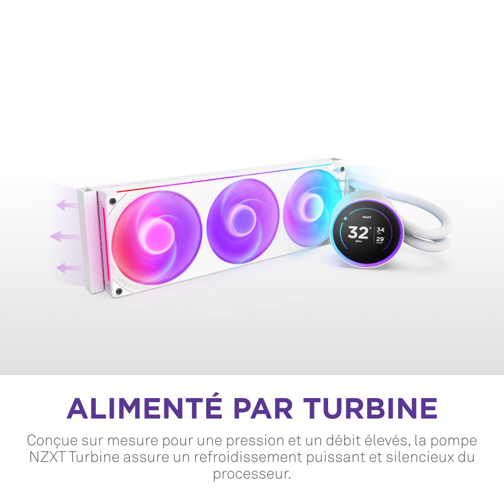 NZXT Kraken Elite 420 RGB V2 Blanc - image 4