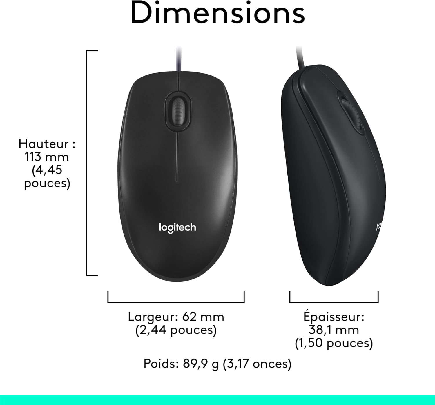 Logitech M100 USB Noir - image 2