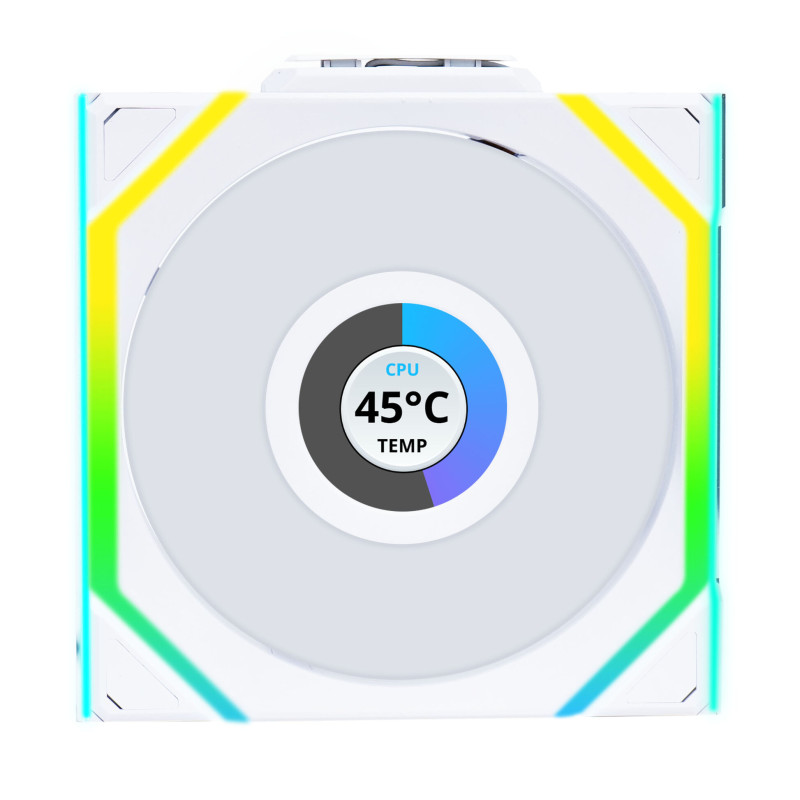Lian Li Uni Fan SL 120 LCD Reverse ARGB Wireless pack de 3 - Blanc - image 3