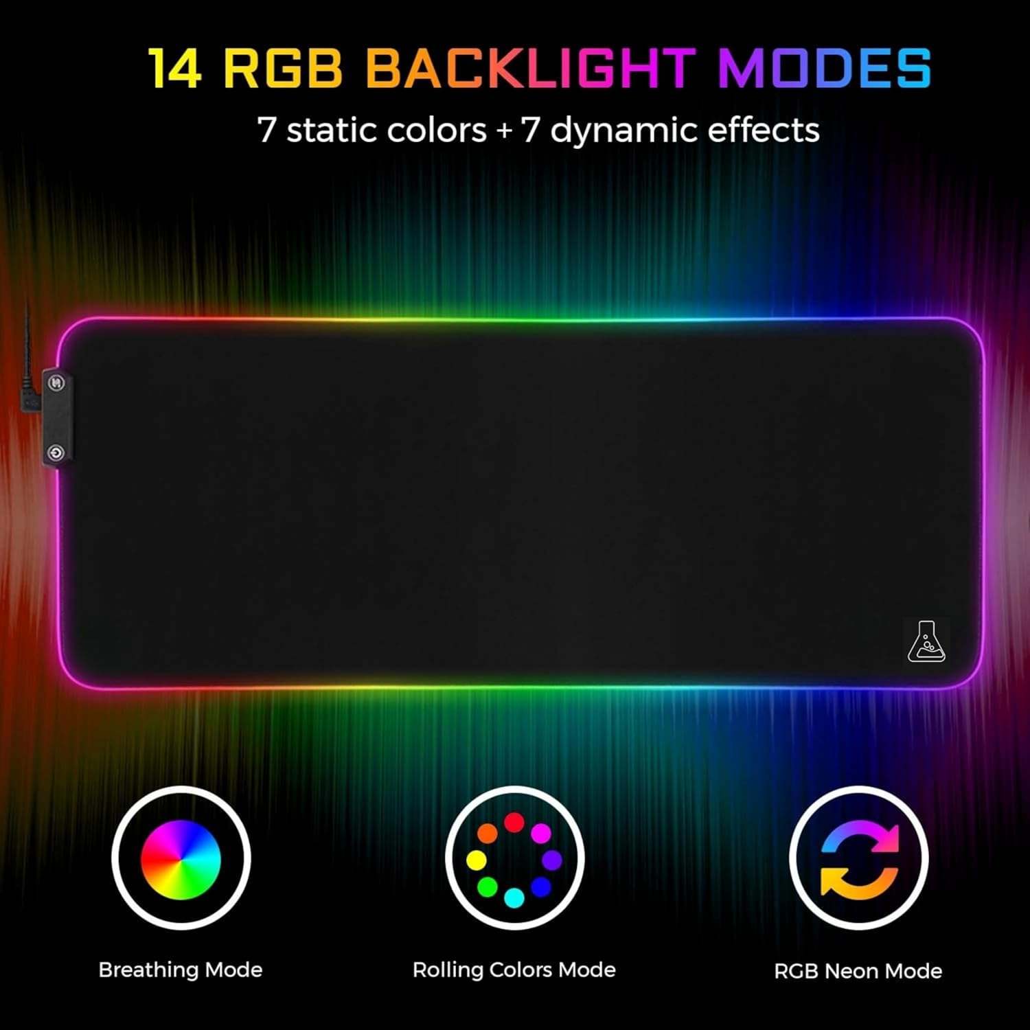 Tapis de Souris The G-Lab Pad Rubidium RGB XXL LED 800x300x4mm - image 2