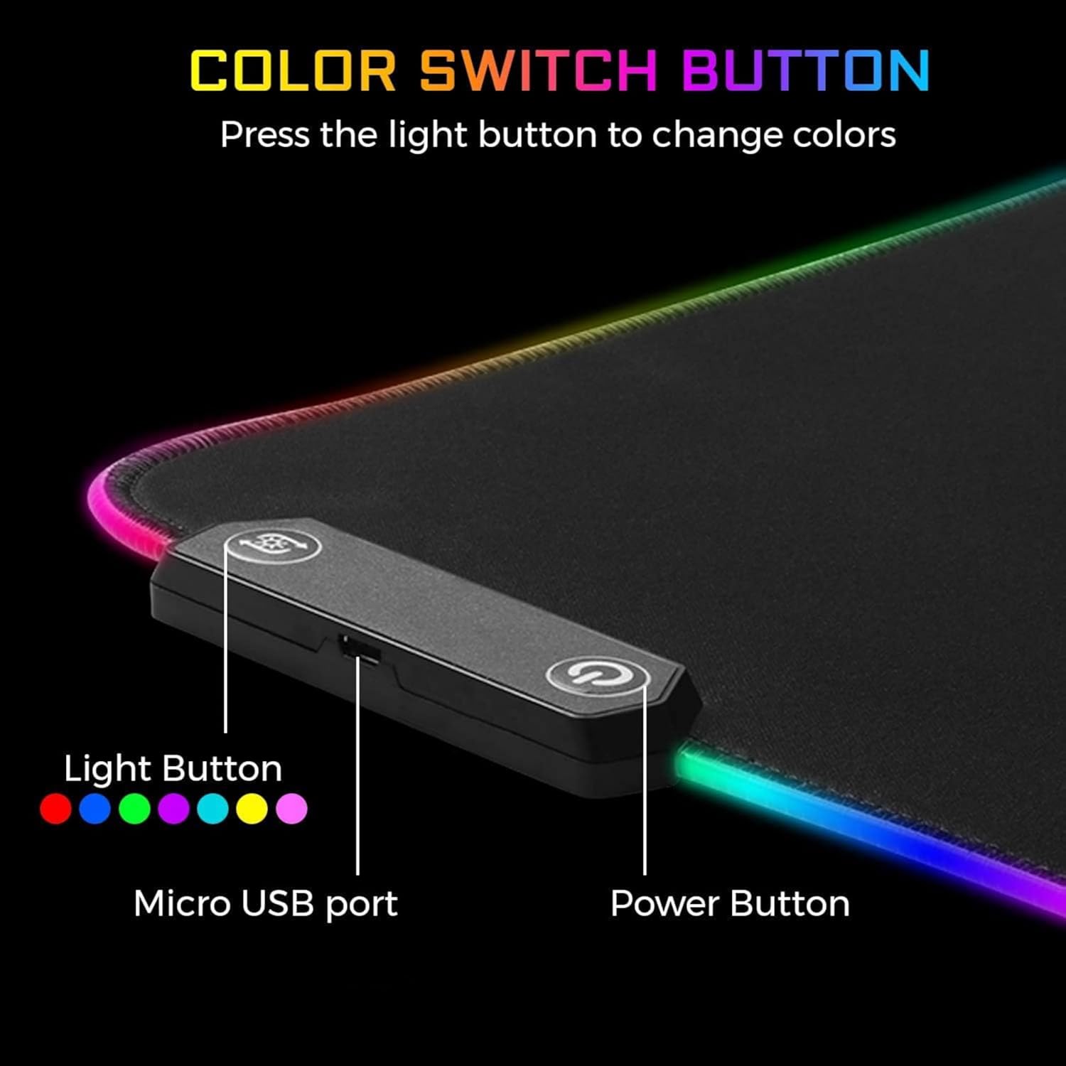 Tapis de Souris The G-Lab Pad Rubidium RGB XXL LED 800x300x4mm - image 3