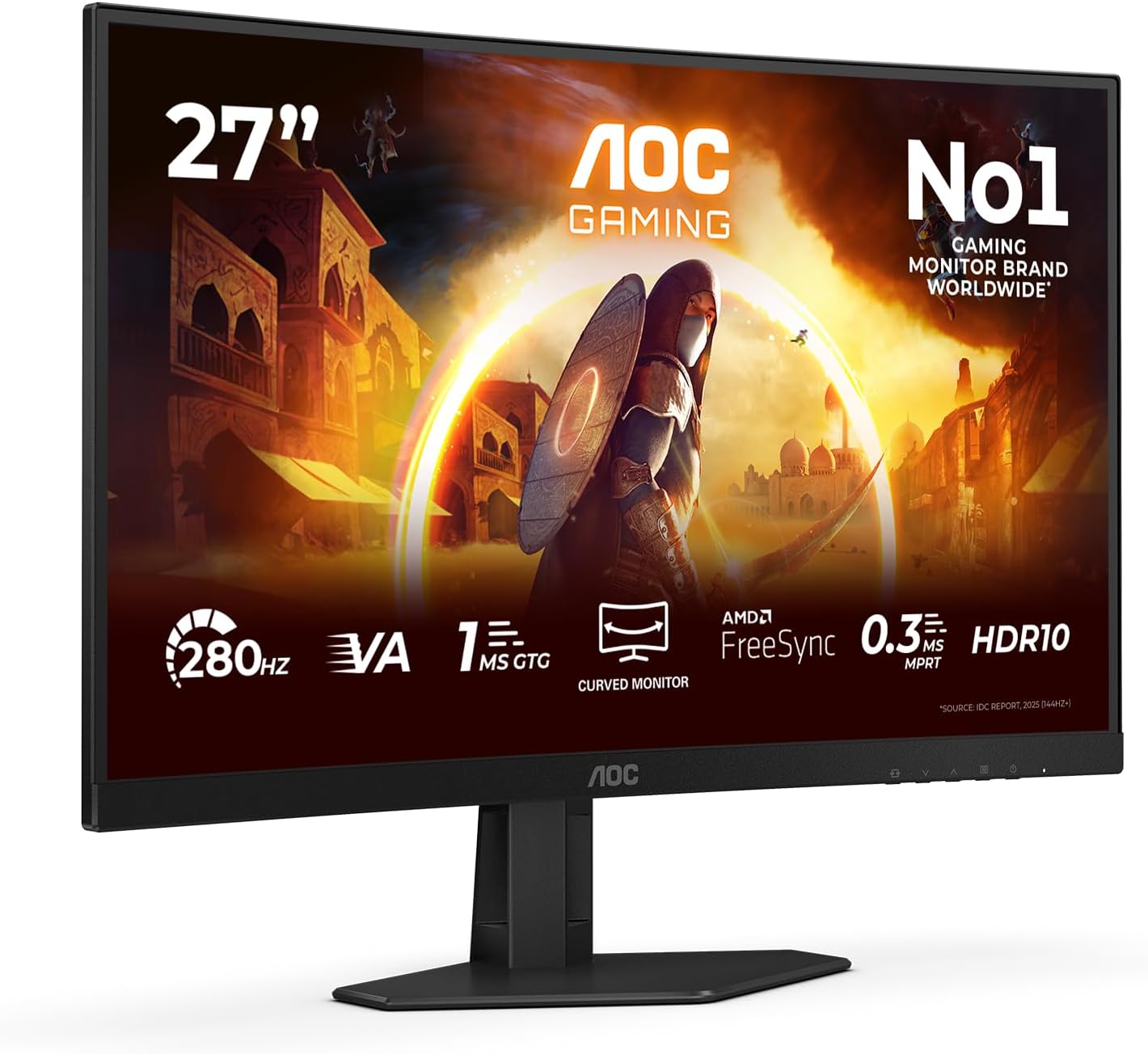 AOC G4 C27G4ZXE (27") Incurvé FHD 280Hz Noir - image 2