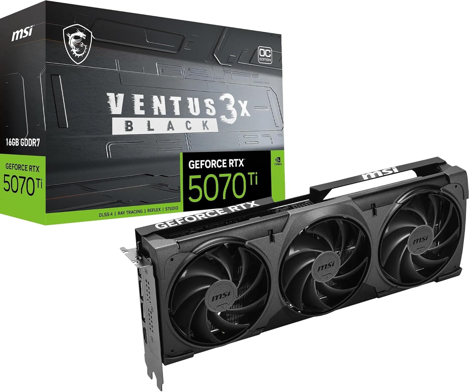 MSI RTX 5080 16G VENTUS 3X OC Black - image 1
