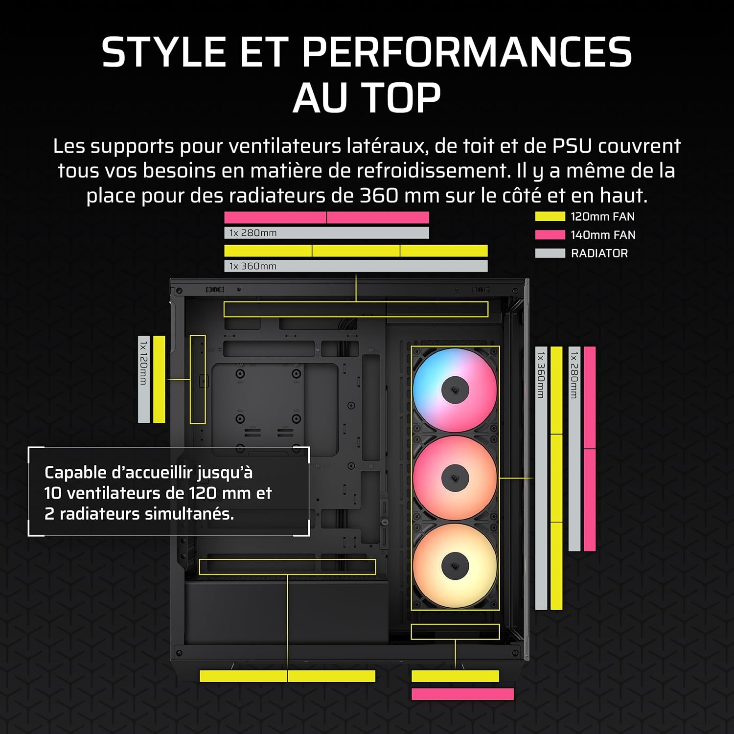 Corsair 3500X RS-R ARGB Midi Tower Noir - image 2