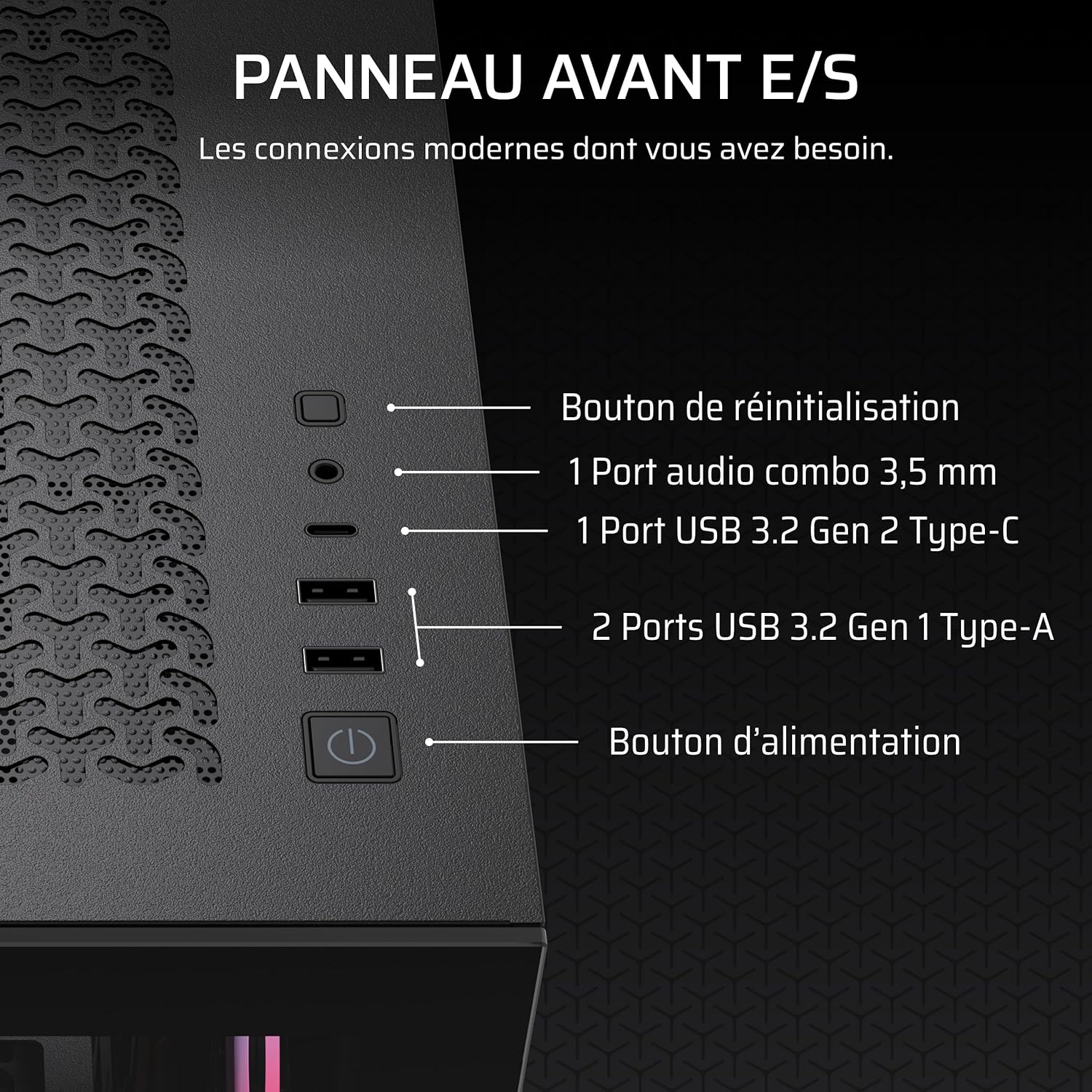 Corsair 3500X RS-R ARGB Midi Tower Noir - image 4